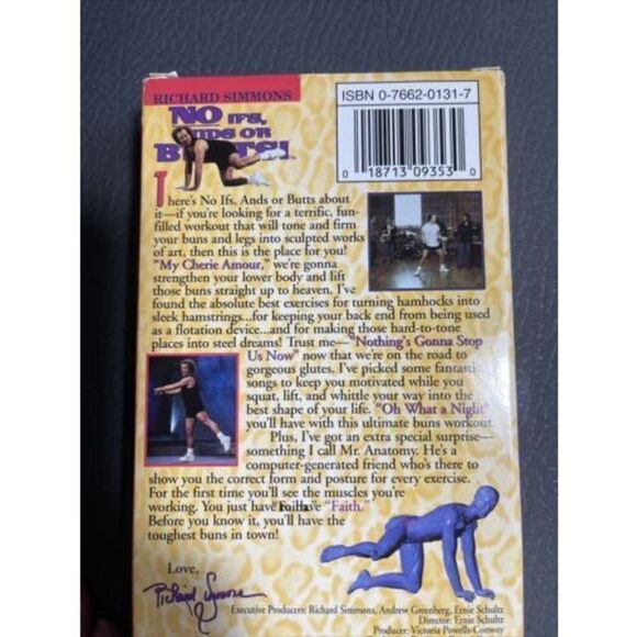 Richard Simmons NO IFS ANDS OR BUTTS Workout Fitness Exercise VHS Music Songs - Picture 4 of 7